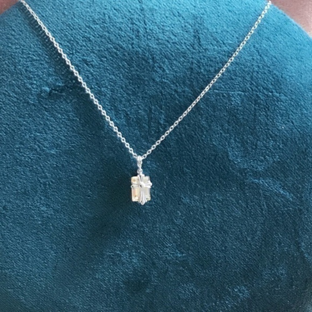 - 925 Yellow Swarovski Cross Crystal sterling silver - Picture 5 of 7